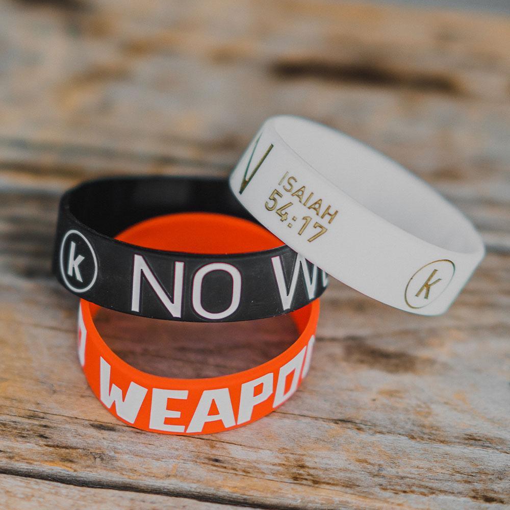 No Weapon Wristband (Black & White)
