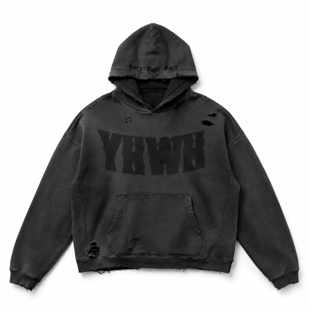 YHWH Distressed Hoodie