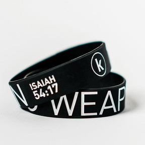 No Weapon Wristband (Black & White)